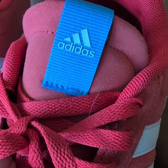 adidas Red and White VL Court 3.0 Sneakers - Picture 2 of 7
